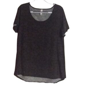 LULAROE Brown And Black Hi-Low TUNIC Top Size XL